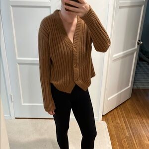 Cozy Brown Ribbed Sweater